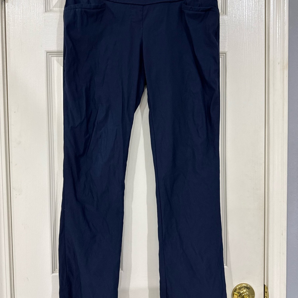 Apt. 9 Navy Blue  Petite Pants Size 6 P with elastic waist. - Picture 2 of 3